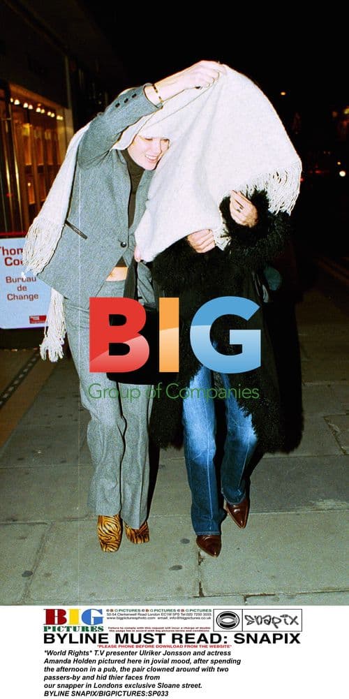 TV presenter and actress in jovial mood