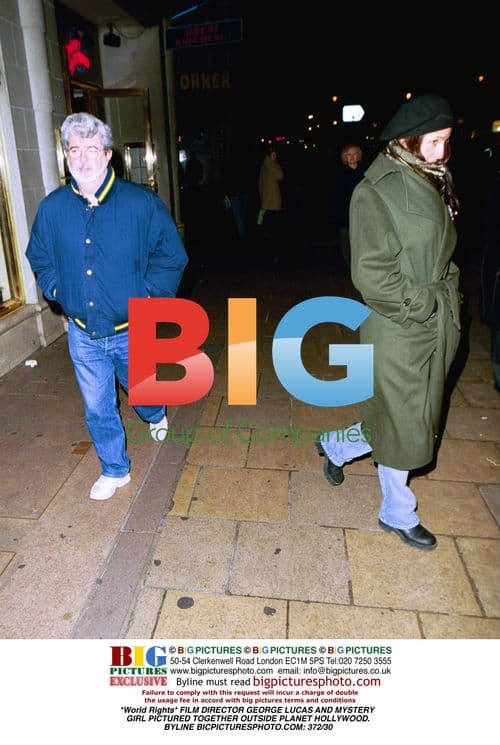 George Lucas and Mystery Girl at Planet Hollywood
