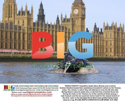 Explorers test amphibious Snowbird 6 on Thames