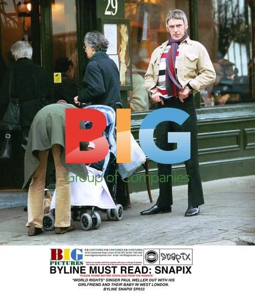 SINGER PAUL WELLER OUT WITH GIRLFRIEND AND BABY