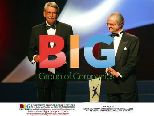 King Carl Gustaf at Swedish Athletic Gala 2002