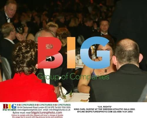 King Carl Gustaf at Swedish Athletic Gala 2002