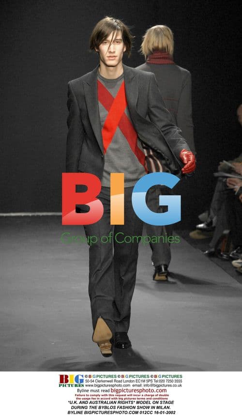 Model on stage at Byblos fashion show