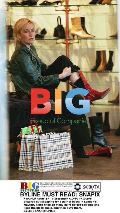 Fiona Phillips Shopping for Boots in London