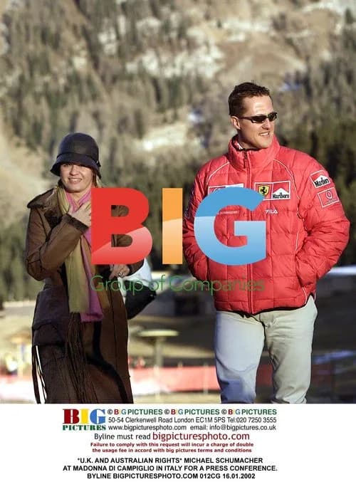 Michael Schumacher at press conference in Italy