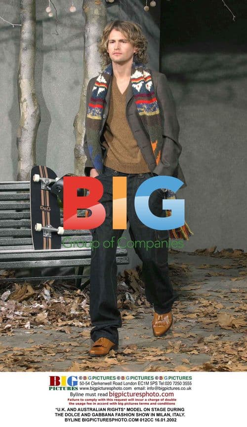 Model on Stage at Dolce and Gabbana Fashion Show