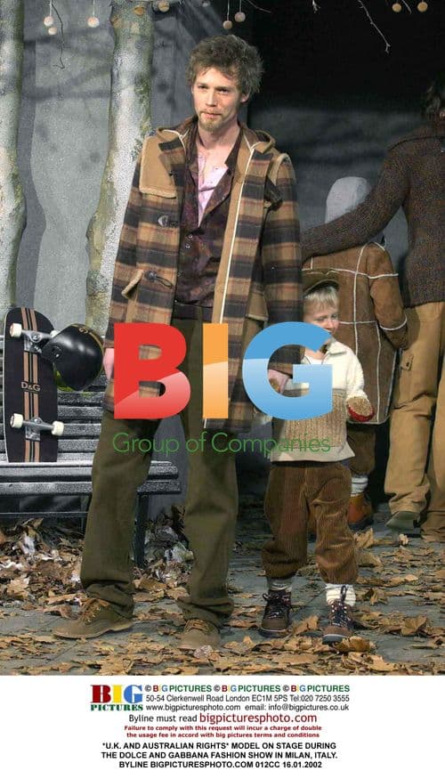 Model on Stage at Dolce and Gabbana Fashion Show