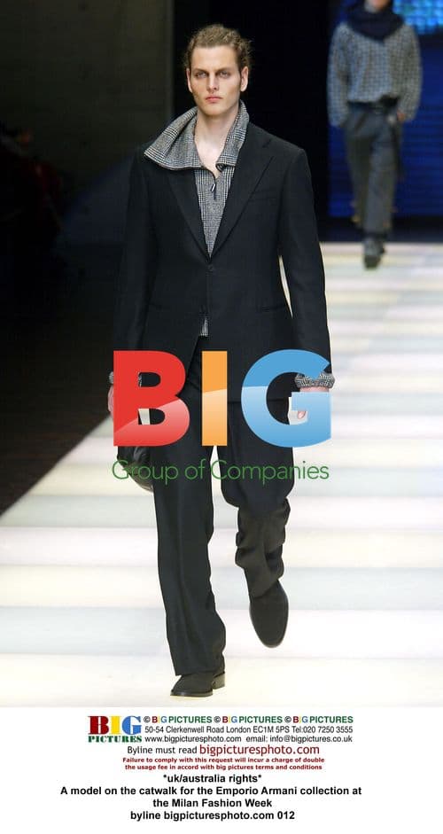 Model on Emporio Armani Catwalk