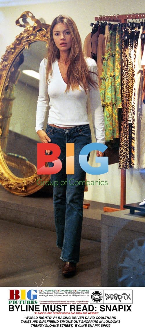 F1 Driver David Coulthard Shopping with Girlfriend Simone