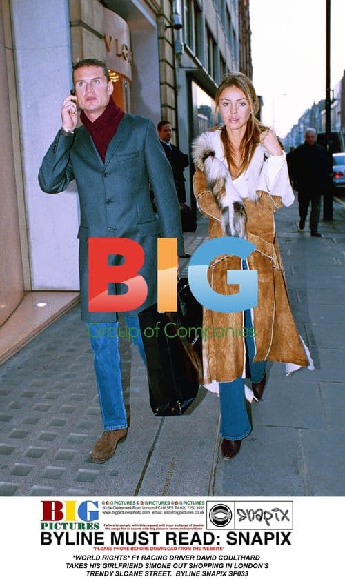 F1 Driver David Coulthard Goes Shopping with Girlfriend Simone