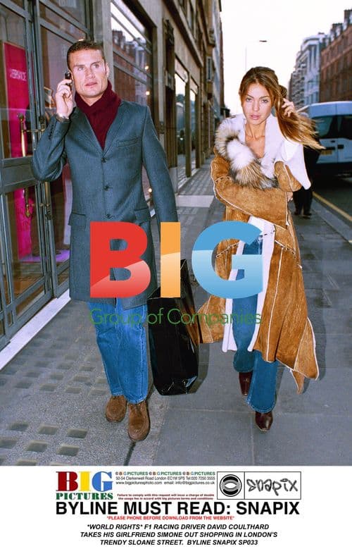 F1 Driver David Coulthard Shopping with Girlfriend Simone