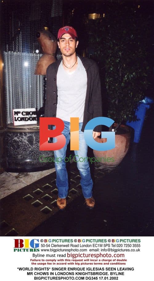 Enrique Iglesias Seen Leaving Mr Chows in London