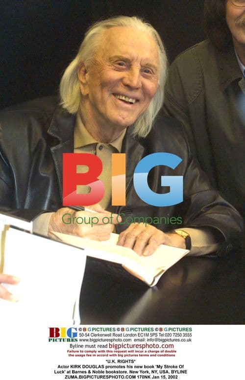 Actor KIRK DOUGLAS promotes book in NYC