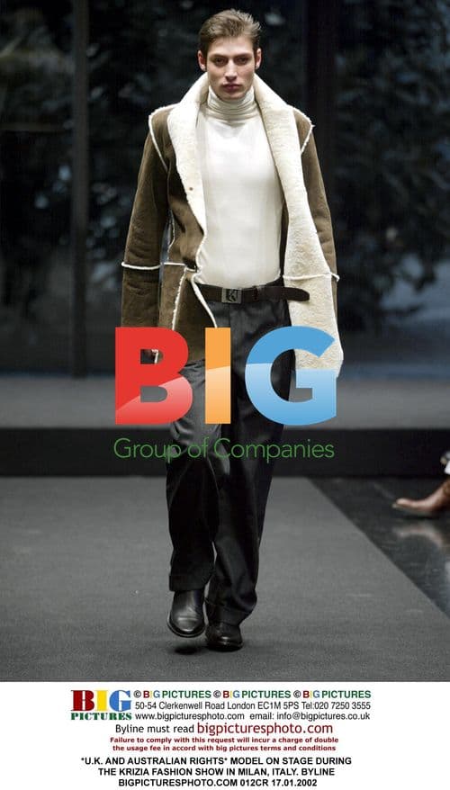 Model on stage at Krizia Fashion Show in Milan