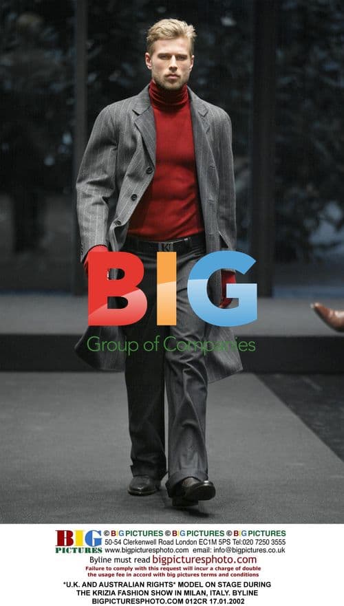 Model on stage at Krizia fashion show in Milan