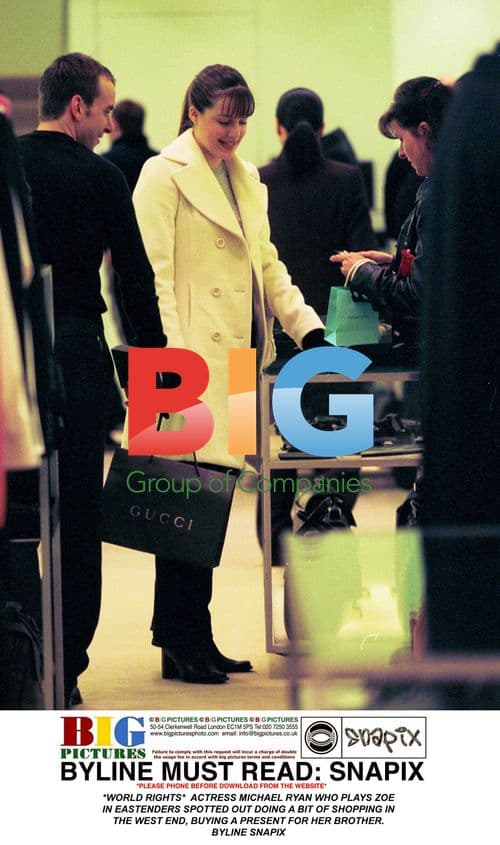 EastEnders' Zoe Actress Michael Ryan Christmas Shopping