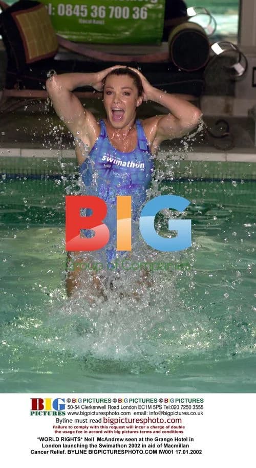 Nell McAndrew launches Swimathon 2002