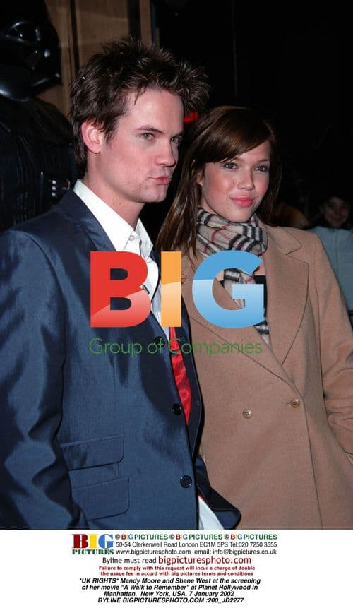 Mandy Moore and Shane West at 'A Walk to Remember' Screening