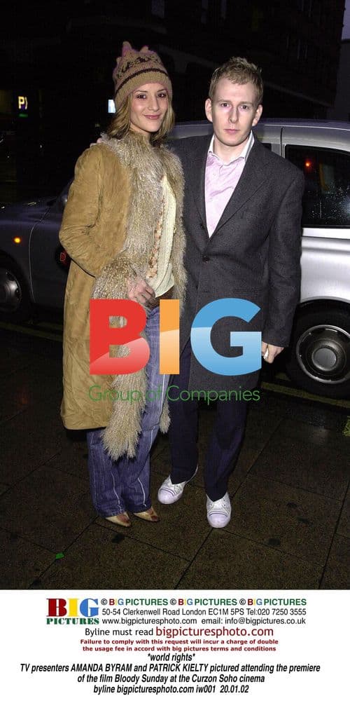 TV presenters AMANDA BYRAM and PATRICK KIELTY at film premiere