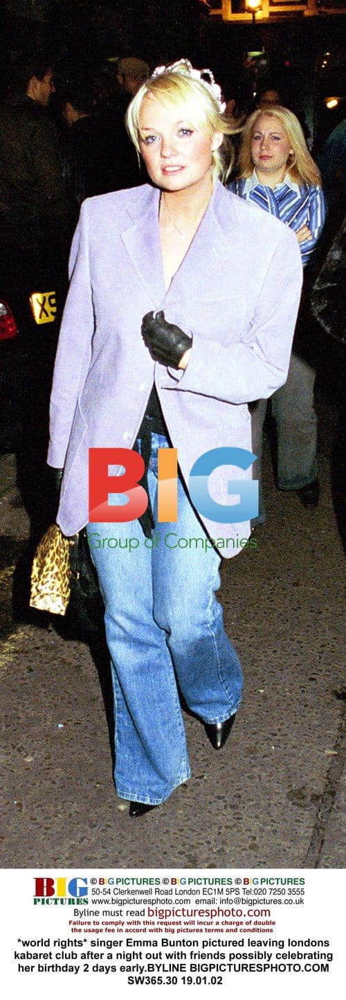 Emma Bunton leaving London's Kabaret Club