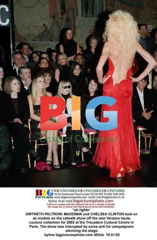 Gwyneth, Madonna, and Chelsea at Versace Haute Couture Show