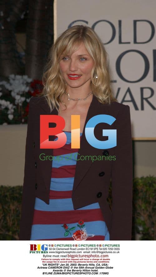 Cameron Diaz at 59th Golden Globe Awards