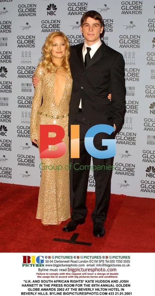 Kate Hudson and Josh Harnett at Golden Globes 2002