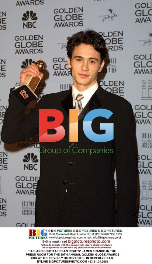 James Franco at Golden Globes 2002