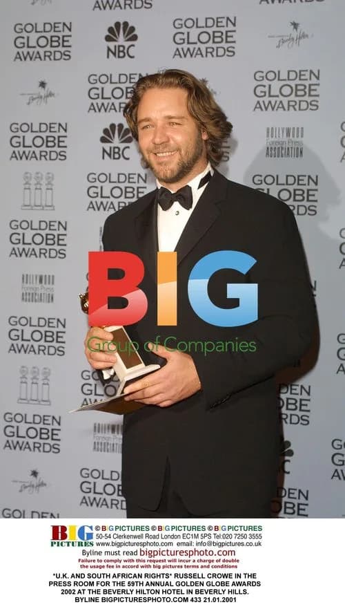 Russell Crowe at Golden Globes 2002