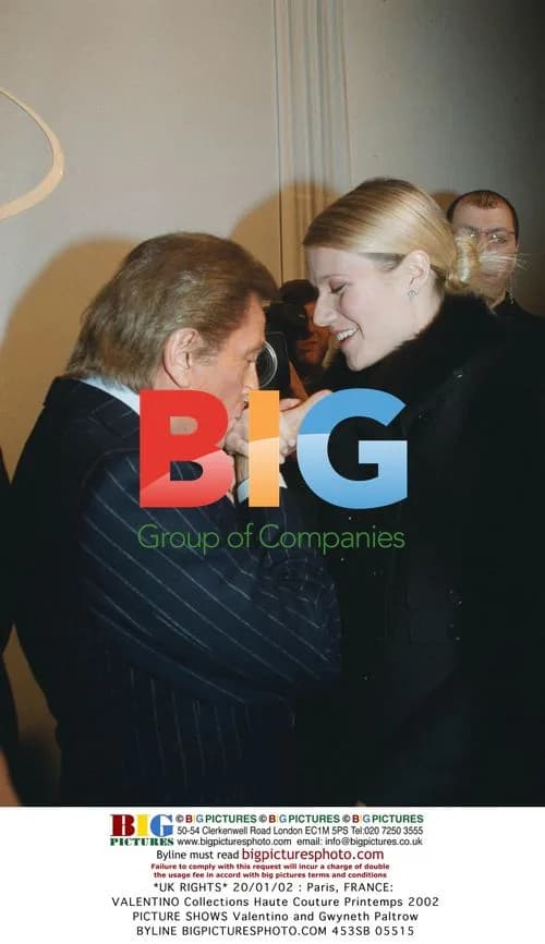 Valentino and Gwyneth Paltrow at Paris Fashion Show