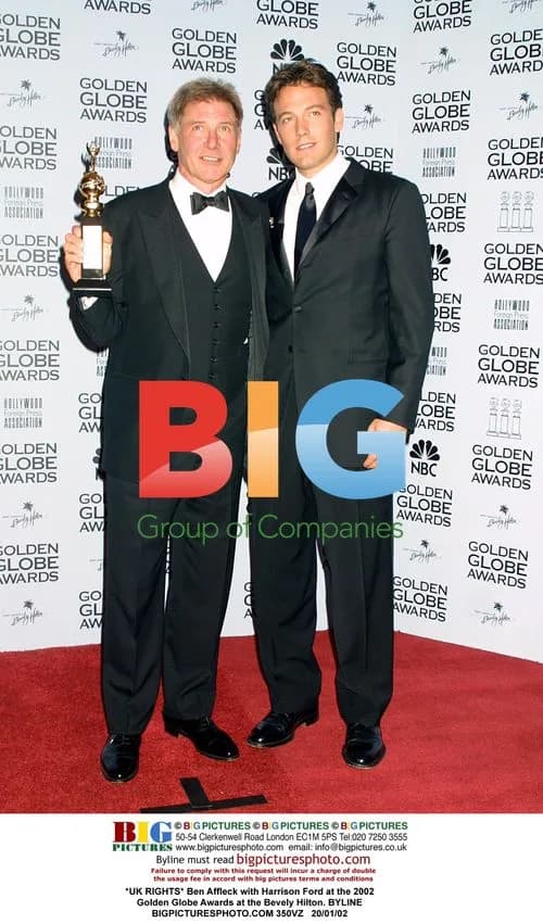 Ben Affleck and Harrison Ford at 2002 Golden Globes