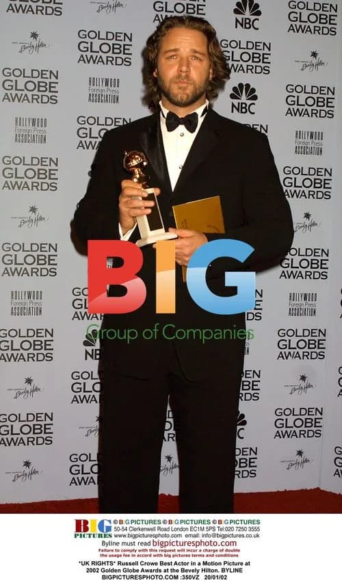 Russell Crowe Wins Best Actor at 2002 Golden Globes