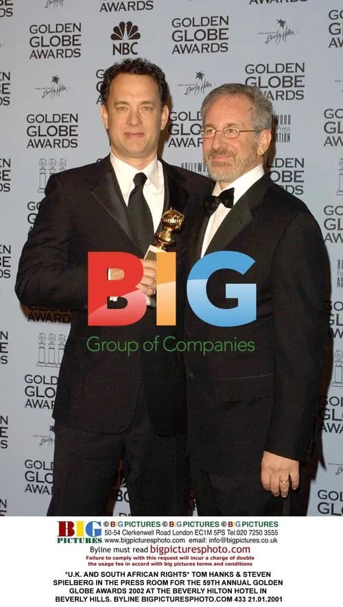 Tom Hanks & Steven Spielberg at Golden Globes 2002