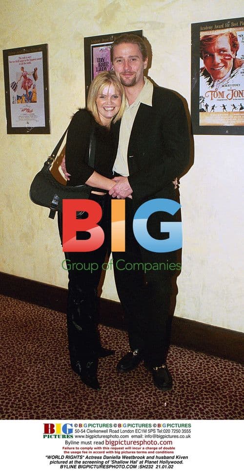 Daniella Westbrook and husband Kiven at 'Shallow Hal' screening