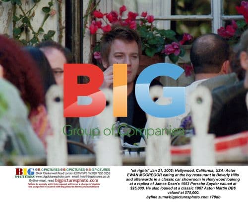 Ewan McGregor Spotted in Classic Car Showroom