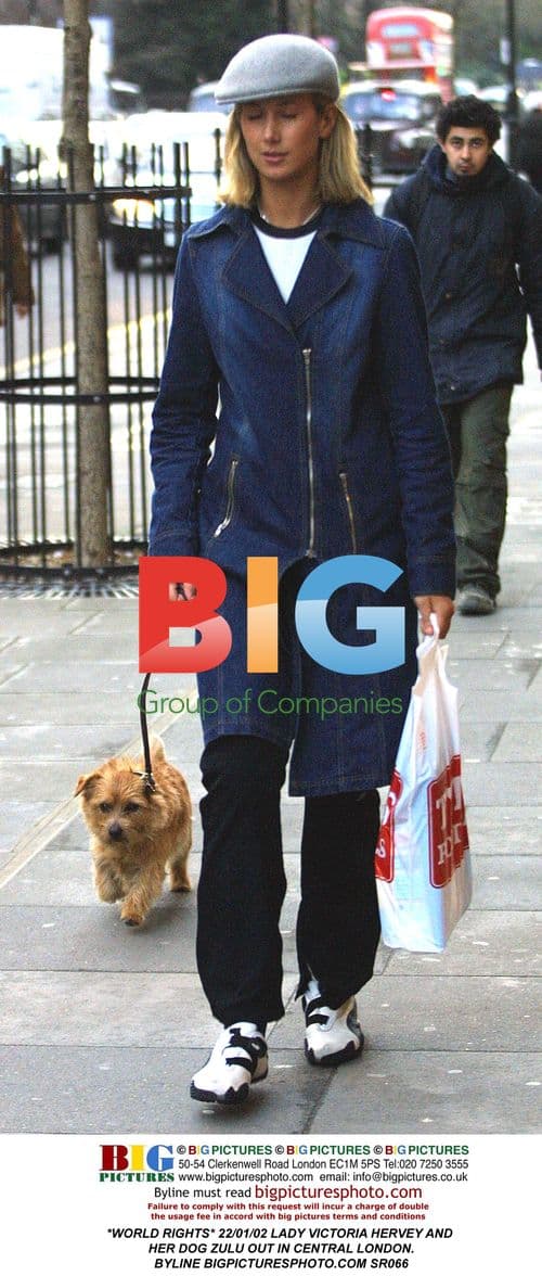Lady Victoria Hervey and Dog Zulu Out Shopping