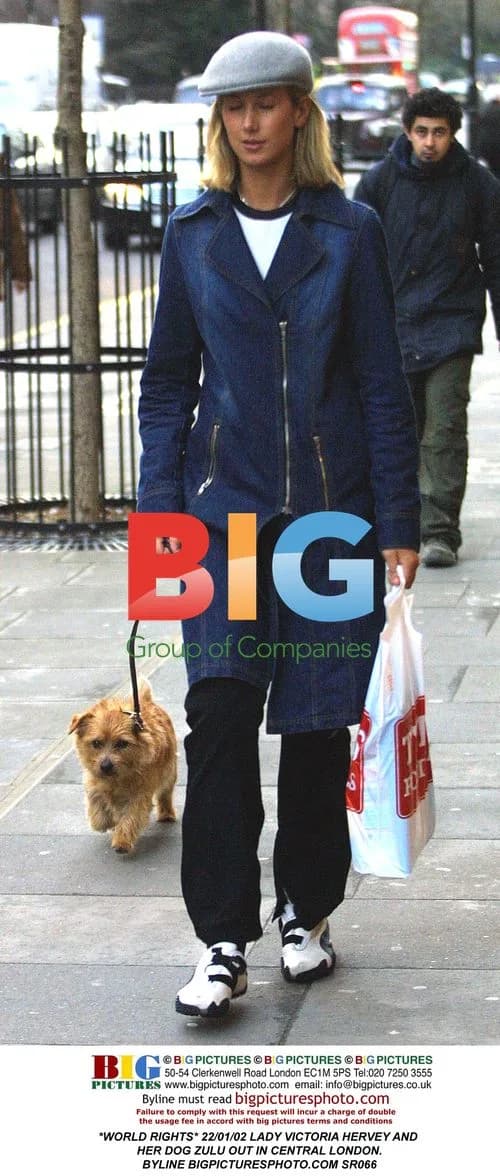 Lady Victoria Hervey and Dog Zulu Out Shopping