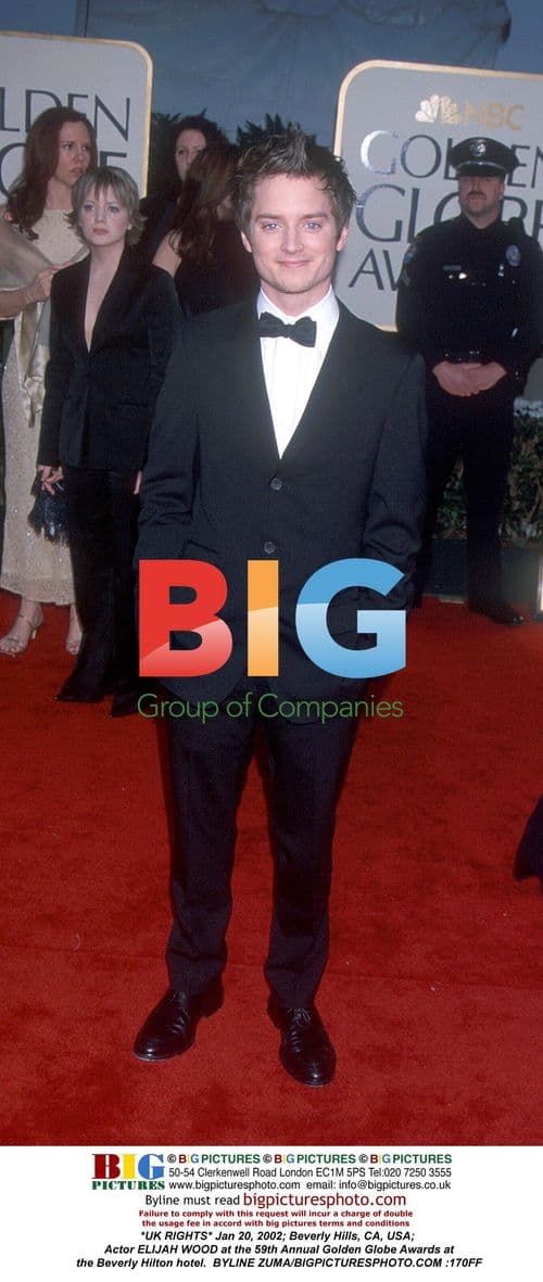 Elijah Wood at 59th Golden Globe Awards