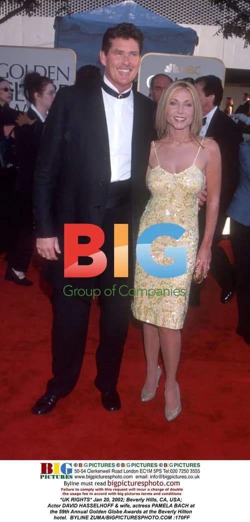 David Hasselhoff & wife Pamela Bach at Golden Globes