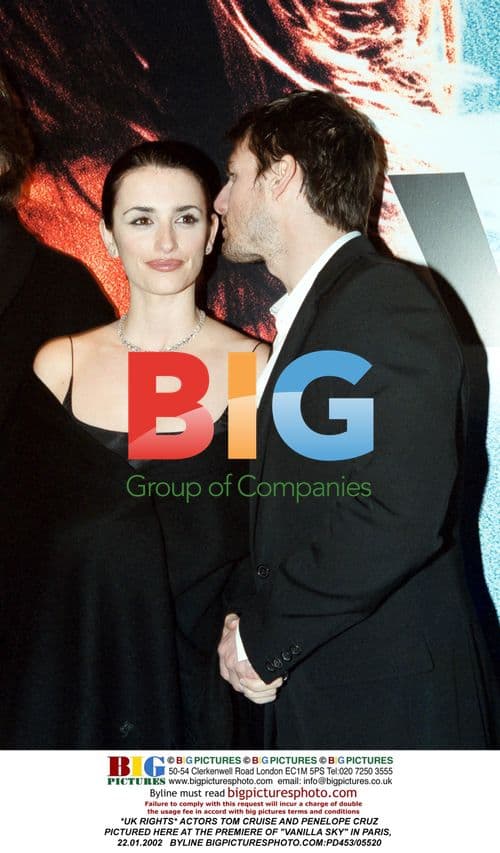 Tom Cruise and Penelope Cruz at Vanilla Sky Premiere