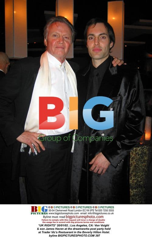 Von Voight & son James Haven at DreamWorks party