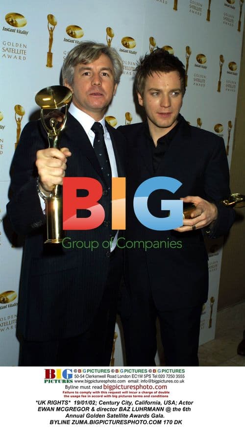 Ewan McGregor & Baz Luhrmann at Golden Satellite Awards
