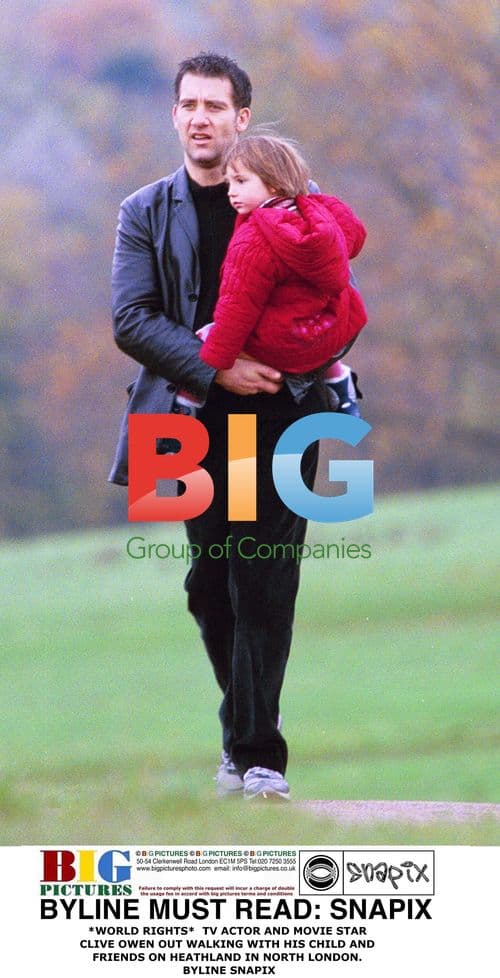 Clive Owen out with family in North London