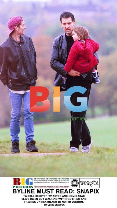 Clive Owen Out with Family in North London