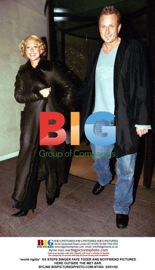 Faye Tozer and Boyfriend Outside Met Bar