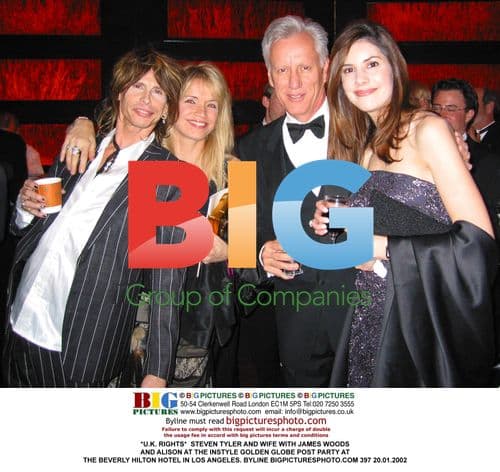 Steven Tyler and wife at InStyle Golden Globe party