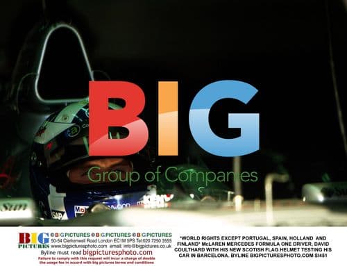 David Coulthard tests McLaren Mercedes F1 car