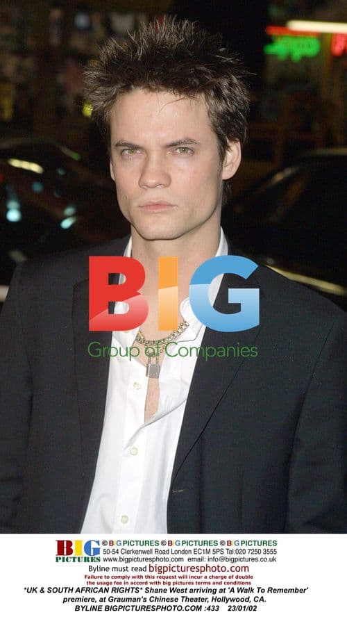 Shane West at 'A Walk To Remember' Premiere