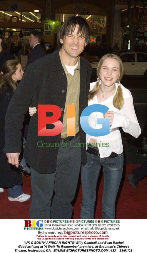 Billy Cambell and Evan Rachel Wood at 'A Walk To Remember' Premiere