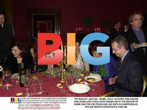 Tom Cruise and Penelope Cruz Dine with Rome Mayor